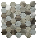 Cheap Price Peel and Stick Metal Mix Glass Mosaic Hexagon Tile for Kitchen Backsplash