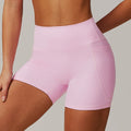 New XL High-Waist Breathable Eco-Friendly Quick-Dry Yoga Shorts Customizable Sports Wear Solid Naked Feel Elastic Waist Print