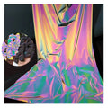 China High Light Reflective Rainbow Color Printing 4 Ways Elastic Fabric for Night Safety Reflect Colorful Fashion Women Hairpin
