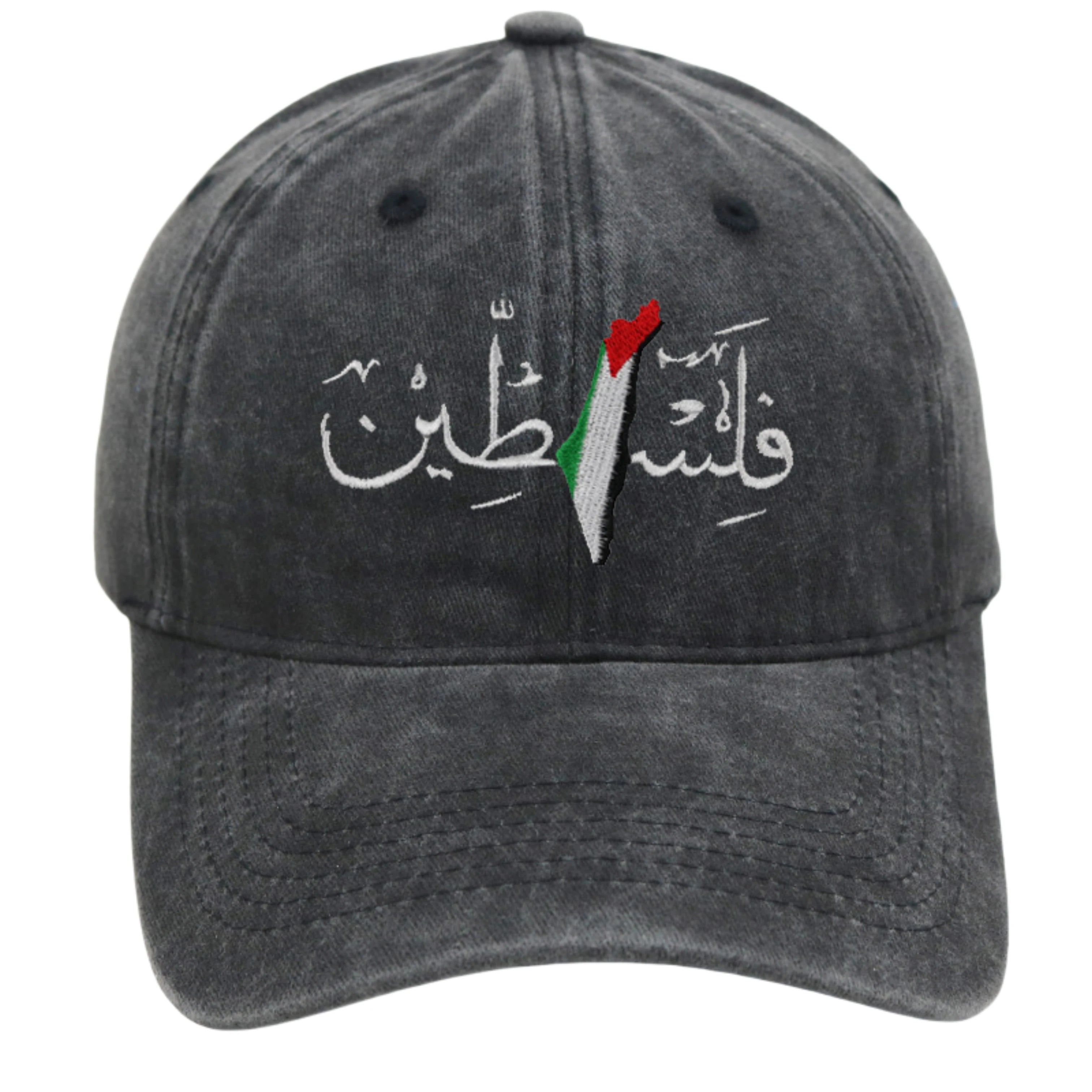 Custom Logo Embroidered Palestine Baseball Hat 100% Cotton Children Unisex Adjustable Size