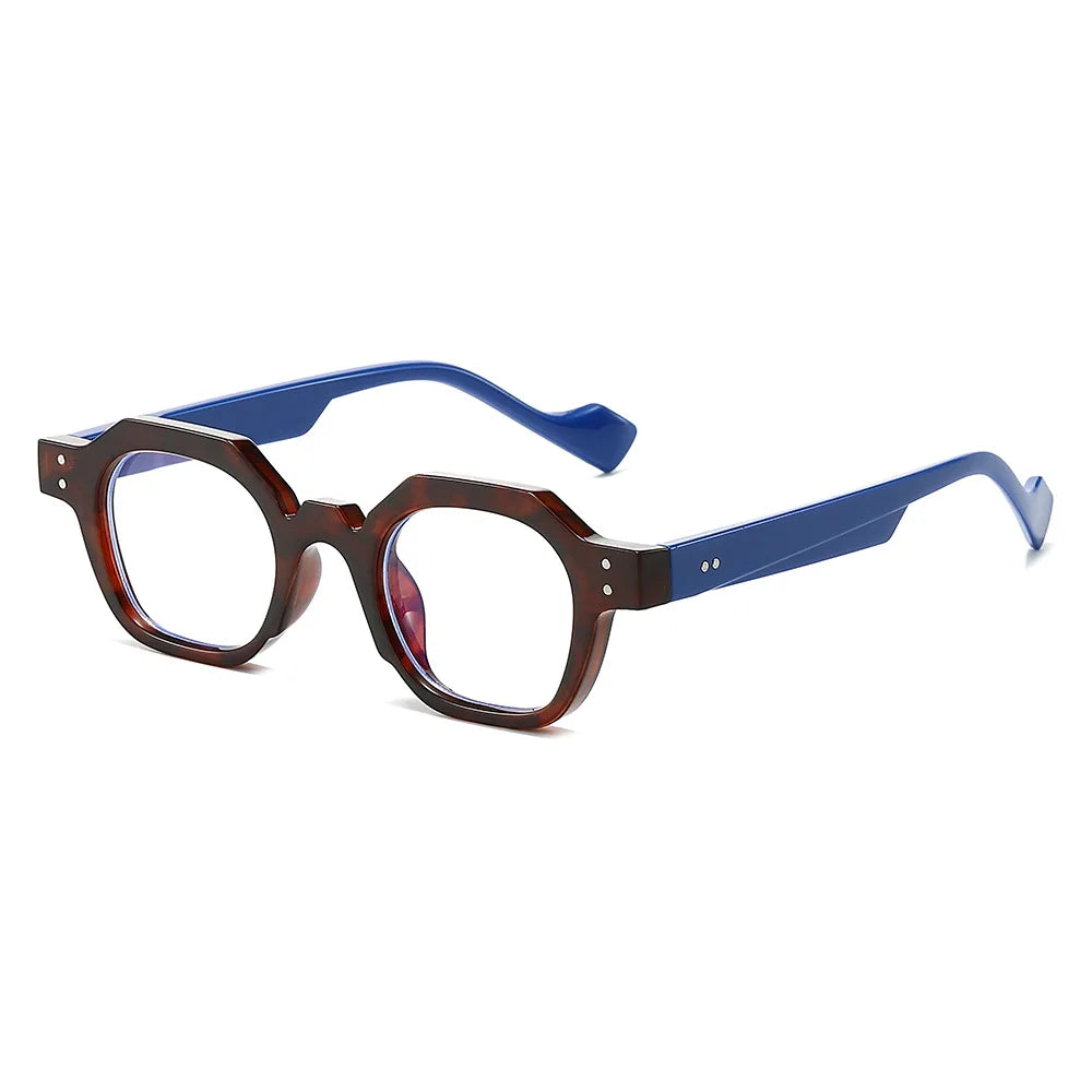 XY36545 Geometric Anti Blue Light Blocking Glasses for Men and Women