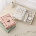 Factory Supply PU Leather Necklace Pendant Jewelry Box Ring Earring Travel Storage Case Watch Bracelet Jewelry Container Box