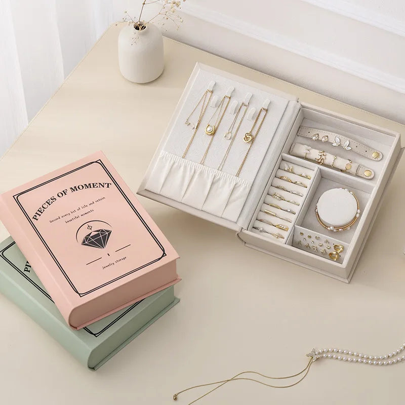 Factory Supply PU Leather Necklace Pendant Jewelry Box Ring Earring Travel Storage Case Watch Bracelet Jewelry Container Box