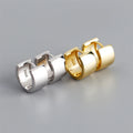 Fashion Simple Wide Band Ear Buckle 18k Gold 925 Sterling Silver Hugging Hoop Earring Women