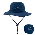 RTS Wholesale Casual Nylon Bucket Hat Fold Quick-dry Fishing Hat with String for Summer Outdoor Sun Block