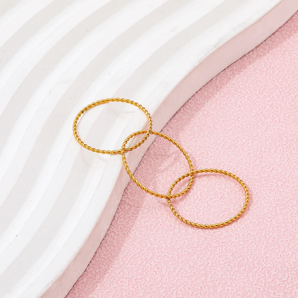Joolim Jewelry 72 Hours Shipping High End 18K PVD Gold Plated Statement Band Ring for Women Statement