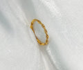 Wholesale Fashion Fine Jewelry Waterproof Stainless Steel Rings Tiny Thin Twisted Rope Braided Ring for Girls