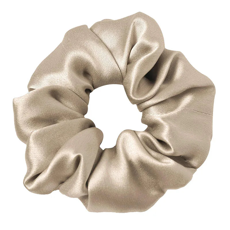 Custom Logo Silk Hair Scrunchies Ponytail Holder Satin Scrunchie Elastic Band Cute Scrunchies Satin Silk-like Hair Tie
