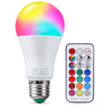 DUSKTEC Rohs LED Globe Bulbs Smart RGB Small Candelabra for Parties E27/B22 Base Remote Control Switch
