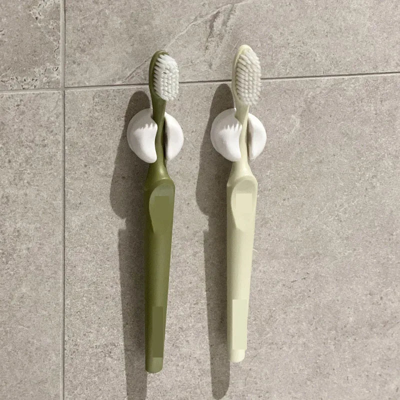 New Toothbrush Holder with Suction Cup Multi-Function Hook Wall Storage Hook for Bathrooms and Shower