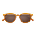 Trendy Designer Men's Polarized Sunglasses with Custom Logo Clear/Brown Acetate Mazzucchelli Frame