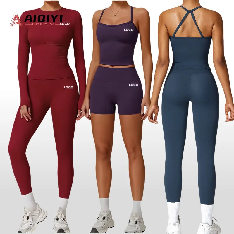 8519 Activewear Sports High-Waisted Yoga Pants Quick-Dry Booty Lifting Tummy Control Running Fitness 2 Piece Leggings Yoga Set