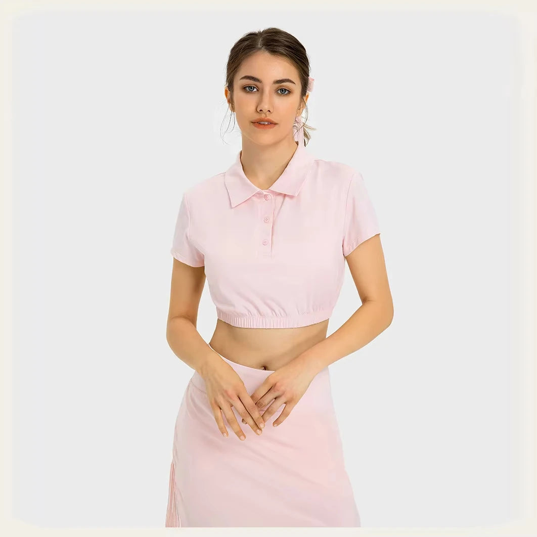 Custom Logo Heat-Transfer Printed 2-in-1 Tennis Golf Skirts Women New Design Woven Fabric Elastic Waist Breathable Quick Dry