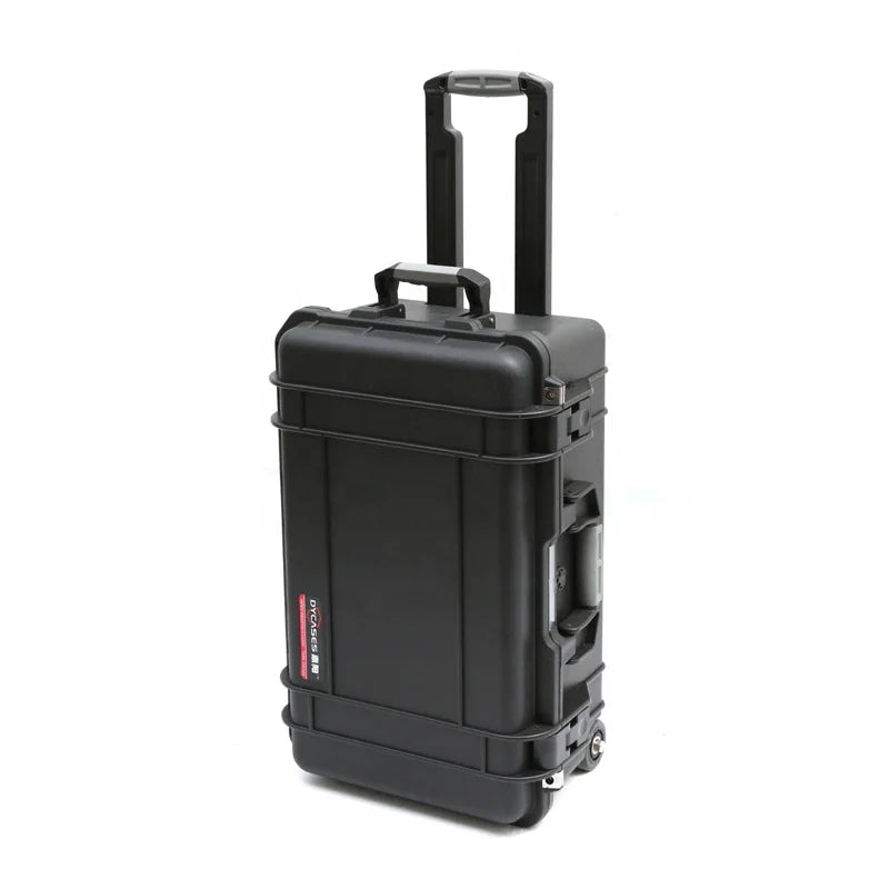 D5524  Ip67 Hard Tool Plastic Portable Waterproof Equipment Case Trolley Rolling Case With Wheels for Merchandise Protect