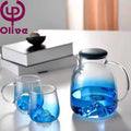 Nordic Modern Classic Gradient View Mountain Large-Capacity Transparent Glass Water Jar Large Capacity Juice Kettle for Camping