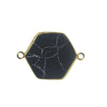 HZ Wholesale Natural Crystal Black Turquoise Healing Stone Aura Pillar Necklace Colorful Electroplated Point Pendant Jewelry