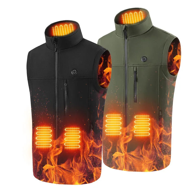 Winter Lightweight Electric Battery Usb Heated Vest Gilet Chauffant Heated Vest With Battery