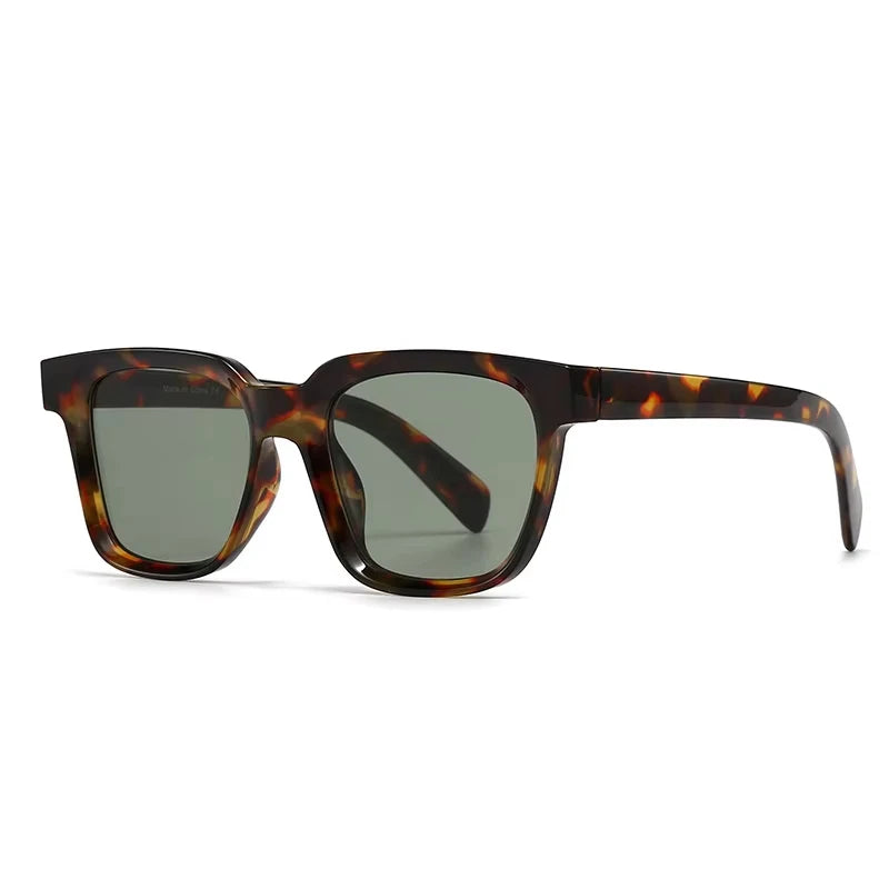 Logo Custom 2025 Fashion Plastic Big Frame Sun Glasses UV400 Square Punk Sunglasses for Unisex