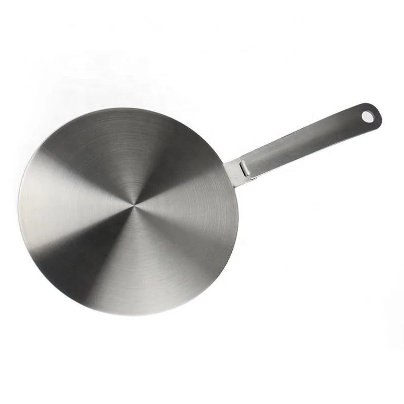 7.5" 8" 9.5" 11" Heat Induction Hob Converter Adapter Plate Stainless Steel Induction Adapter for Cooker with Heat-proof Handle