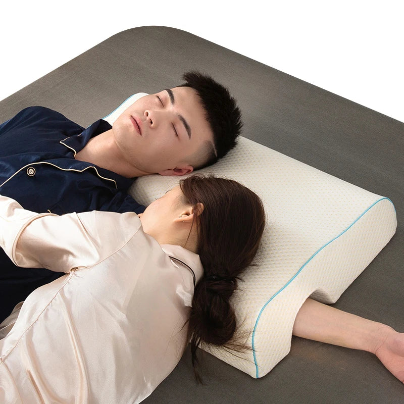 Luxury Soft Slow Rebound Space King Size Personalised Neck Memory Foam Marine Pattern Eco-Friendly Couple Pillow