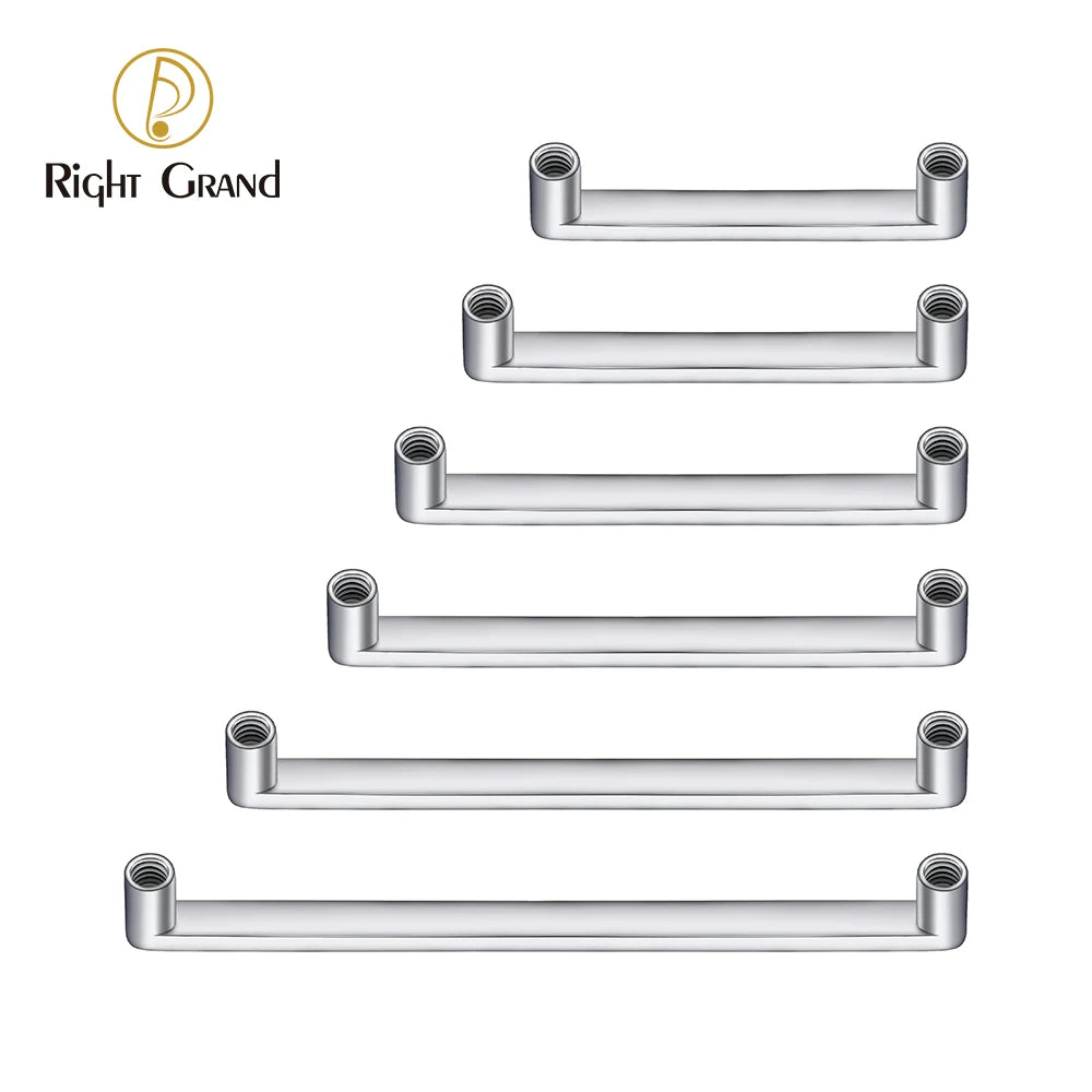 Right Grand ASTM F136 Titanium 14G Internally Threaded Surface Bar Base for Dermal Anchor Hide in Skin Piercing Jewelry