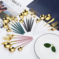 Wholesale Luxury Stainless Steel Cutlery Set Western Tableware Steak Knife and Fork for Hotels Coffee Service Use