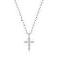 S925 Sterling Silver Fine Jewelry Mossan Diamond Cross Chain Charm Pendant Necklace for Wedding