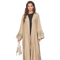 2024 New Embroidered Middle Eastern Muslim Clothing Fashionable and Elegant Cardigan Rayon Dress Robe