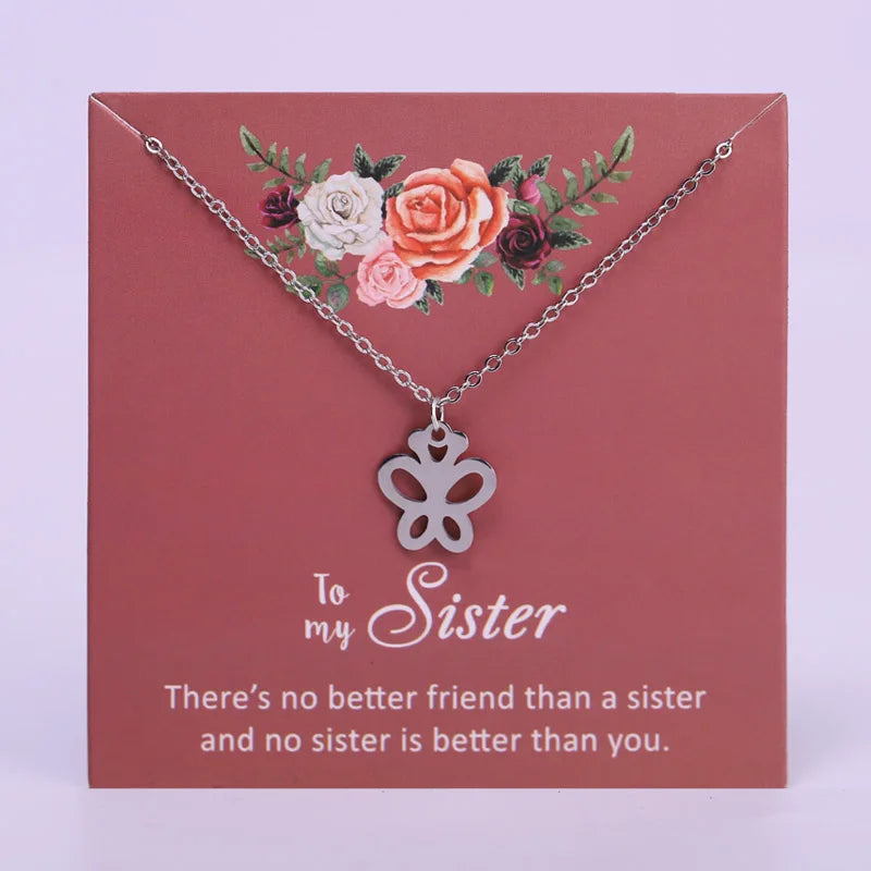 Stainless Steel Mother's Father's Day Valentine's Birthday Girlfriend Boyfriend Gift to Mom Wife Husband Sister Pendant Necklace