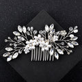 ML1617 Fashion Flower Hair Comb Bridal Handmade Pearls Hair Comb Wedding Headdress