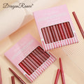 Dragon Ranee 12pcs Set Matte Velvet Lip Pencil  Lip Liner Lipstick  Lipstick Soft Matte Nude Lipstick Pen Lip Care