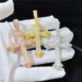 Ready to Ship 925 Sterling Silver Iced Out Hip Hop Rapper Jewelry Men VVS Diamond Moissanite Cross Pendant