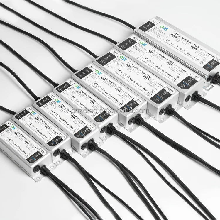 36W-300W Surge Protection 6KV Isolated High PF Flicker Free Dimmable IP67 Waterproof 3-in-1 LED Street Light Driver for Outdoor