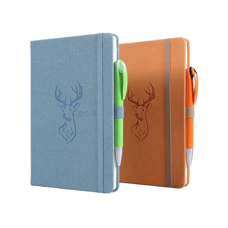 Wholesale Customizable Logo Diary Notepad Printed Printing Brand A5 Journal Notebook Promotion Custom PU Leather Notebook