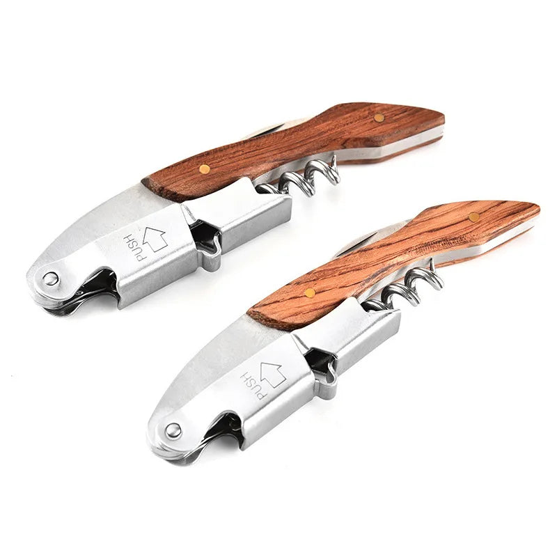 Multi-function Shrimp Head Knife Color Wood Red Bottle Opener Wine Custom logo with Beer Bottle Opener for Gift