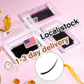 VEYES Wholesale 0.03 Private Label Silk Mink Lash Extensions Tray Matte Dark Black Individual Volume Silk Lash Extension Trays