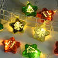 2M 10LED Santa Claus Snowman Luce De Navidade Christmas Electroplating Star Ball Led String Light for Xmas Tree Decorative