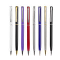 Customizable Hotel Style Slim Metal Ballpoint Pen 1.0mm Writing Width Environment-protective Ink Feather Design Advertising Pen