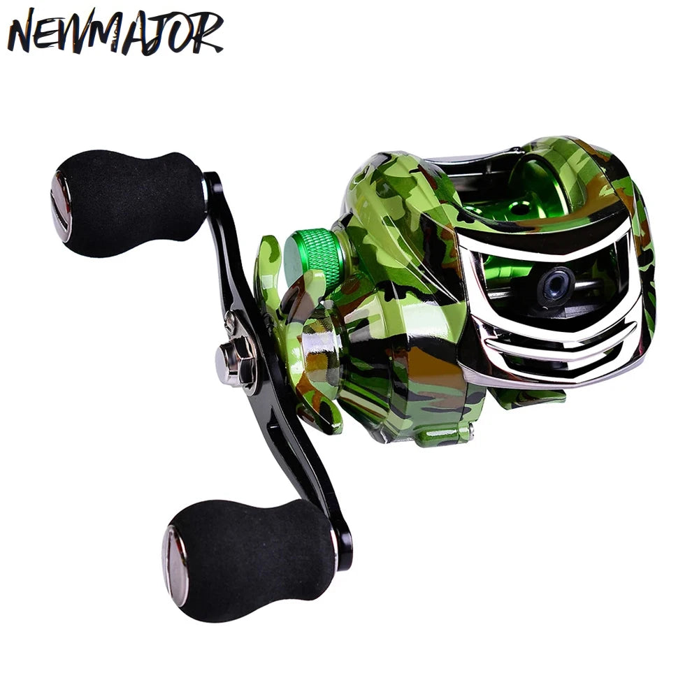 NEWMAJOR 10Kg 7.2:1 18+1BB Baitcasting Fishing Reel Left Right Hand Plastic Material for River Lake Fishing Fake Bait
