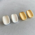 New Fashion Geometric Square Brass Gold Plated Brushed Stud Earrings for Children's Jewelry Factory Wholesale