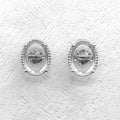 Sterling Silver 5*7/6*8/7*9/8*10mm Semi Mount Stud Earring Empty Support Blank Setting S925 Base Without Center Stone for Inlay