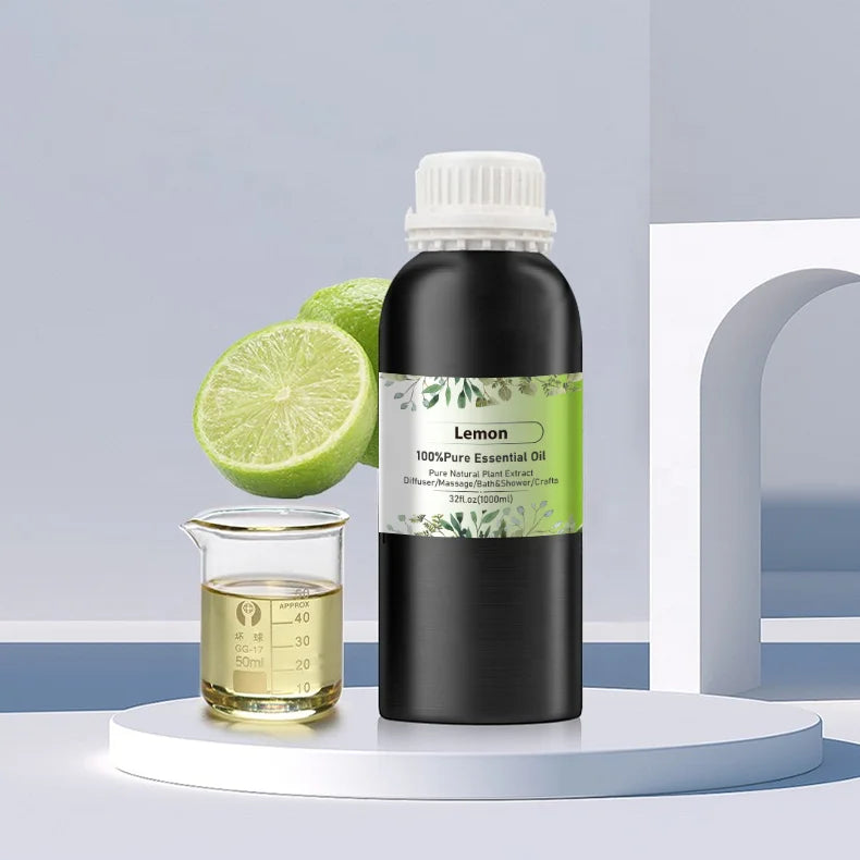 OEM 100% Pure Cold Pressed Organic Lemon Essential Oil Fresh Liquid Lightening Function Free Sample Comprising Tea Lavender