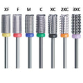 32/3  Powder Removal Drill Bit Round Top Nail Drill Bits for Manicure Pedicure Carbide Milling Cutter Manicure Polishing Bit