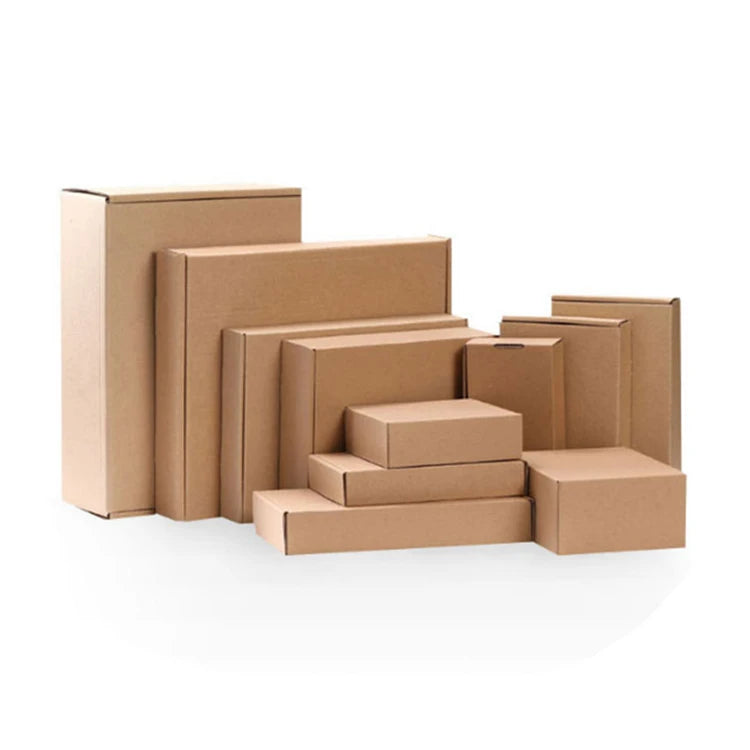 Brown Recycled Corrugated Cardboard Mailer Folders with Embossing for Jewelry & Clothing Packaging Small Business Use