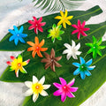 Factory Supplier KN-hf034w 13color 10cm Eva Foam Plumeria Hair Pick Artificial Hawaii Dance Party Decorative Flower