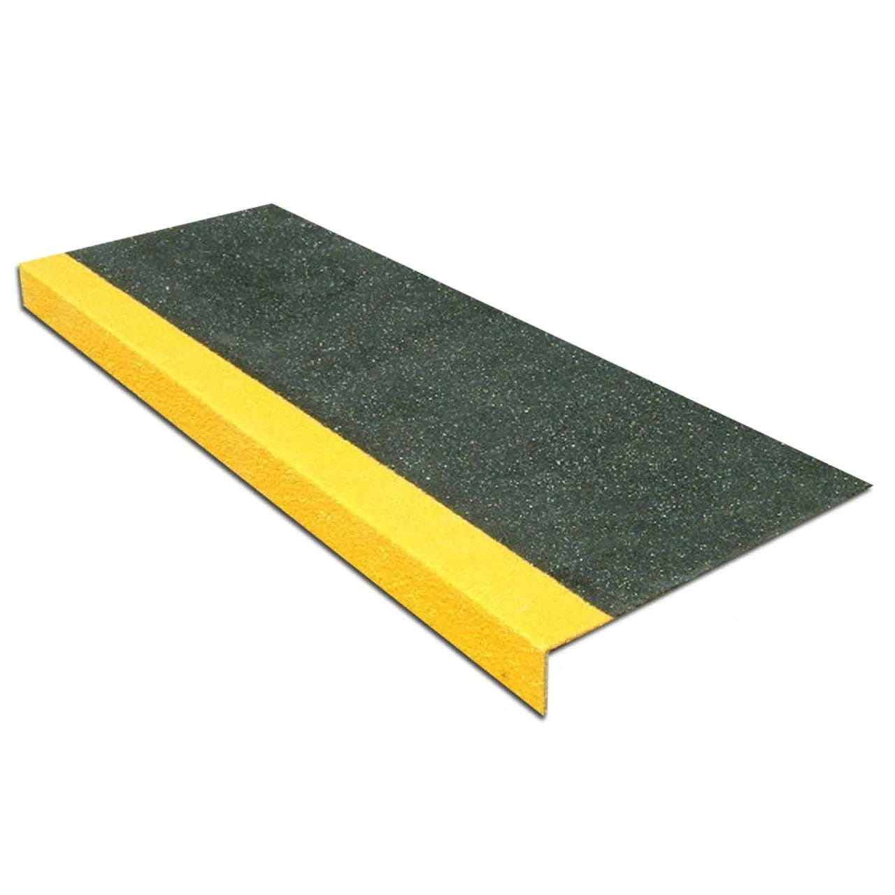 Outdoor Use Anti-Slip Fiberglass FRP Stair Nosing Tread Covers Durable Anti-Skid Parts Yellow with Black 3.2mm Thickness