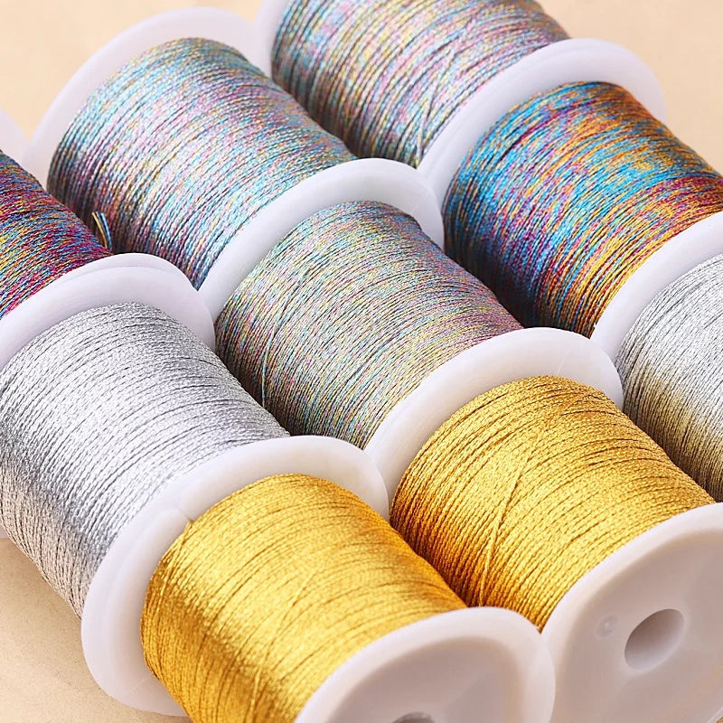 100M/Roll Gold Silver Rope for Jewelry Bracelet Twine Tag Tassel Making Crafts Gift Thread Wedding Christmas Decoration Rope