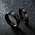 New Romantic Simple Black Diamond Ring Personality Men Women Her Beauty His Wisdom Ring Jewelry Acier Inoxydable Bijoux En Gros