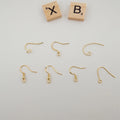 The New DIY Earrings Parts Personality Style18K Gold Plate Brass With Beads Real Gold 18k Earing Charms for Jewelry Making