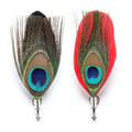 Colorful Feather Brooch Lapel Pin Handmade Men Women Novelty Brooches Lapel Pins Dress Suit Accessory Gift